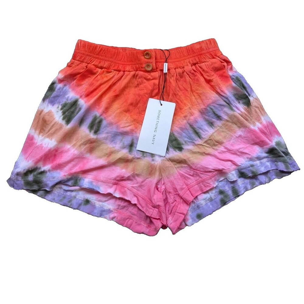 Something Navy Clementine Boxer Short Tie Dye Beachy Pull On Elastic Waist XXS